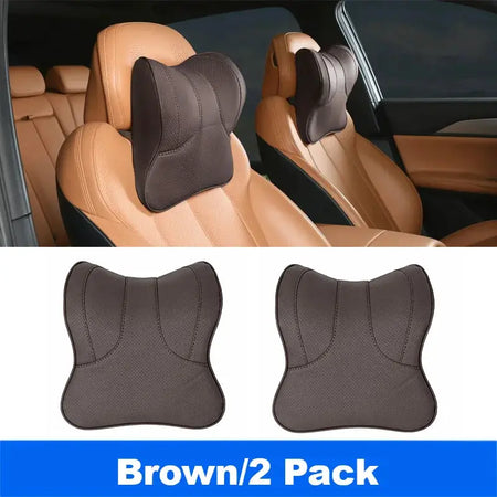 Vtear Universal Car Neck Support Pillow Memory Foam Headrest Cushion Slow Rebound PU Perforated Breathable Interior Accessories by InterCyprus Trading Ltd