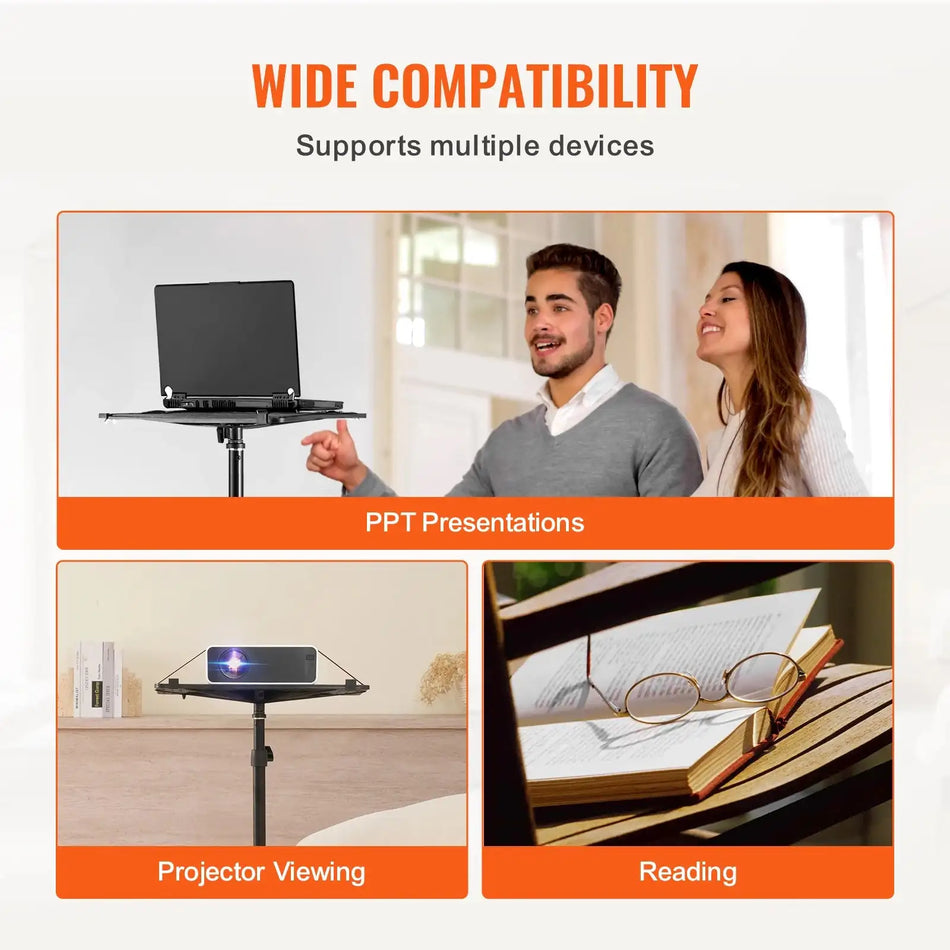 Projector Floor Stand Adjustable Height With Tray