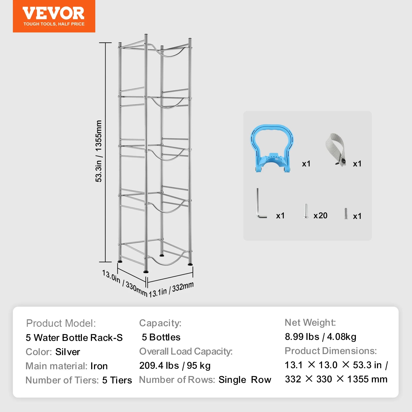 SucceBuy 3/4/5 Tiers Water Jug Holder &ndash; Easy Installation