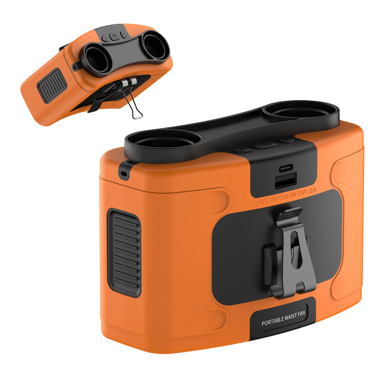 Socoolfan 20000mAh &ndash; Powerful Portable Neck Fan with Power Bank 20000mAh Orange