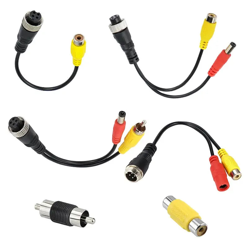 4 Pin Aviation To Rca Av Dc Male Female Video Power Adapter Cable by InterCyprus Trading Ltd