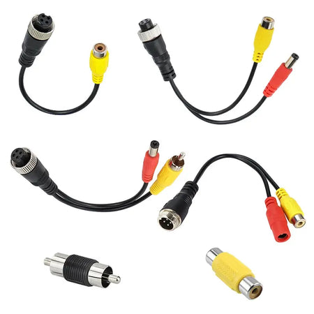 4 Pin Aviation To Rca Av Dc Male Female Video Power Adapter Cable by InterCyprus Trading Ltd