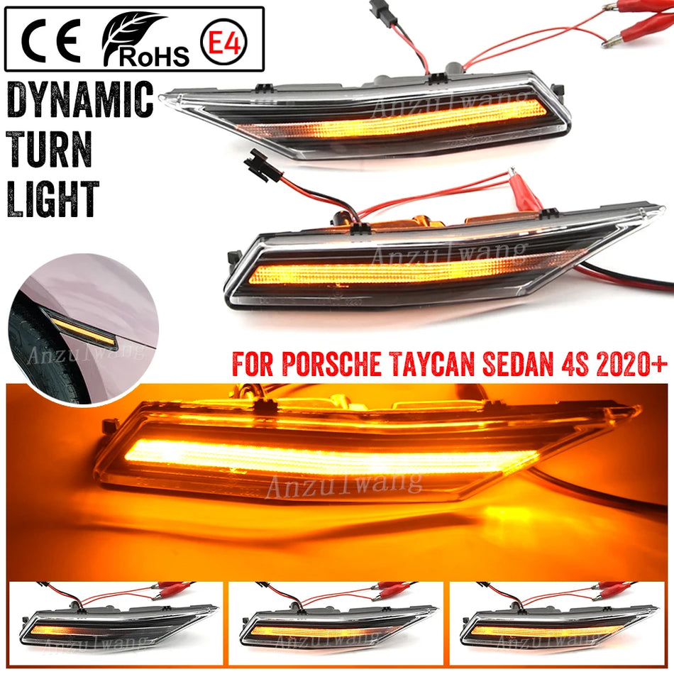 Dynamic LED Side Marker Lights For Porsche Taycan 4S