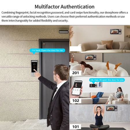 1080P 7in Touch Screen Video Intercom Kit &ndash; Motion Alerts
