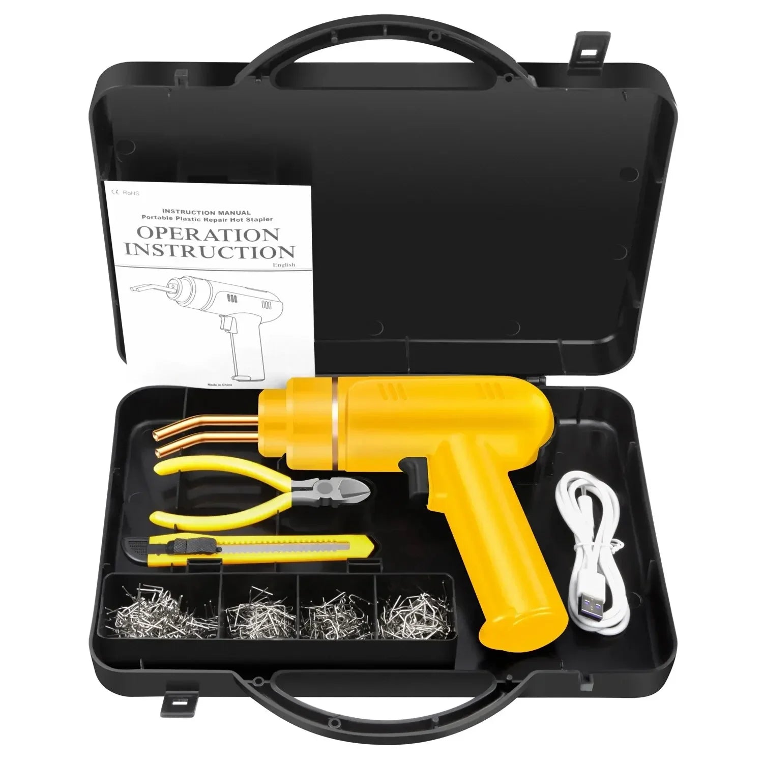 200W Hot Stapler Plastic Welder &ndash; Robust Bumper Repair Kit Yellow