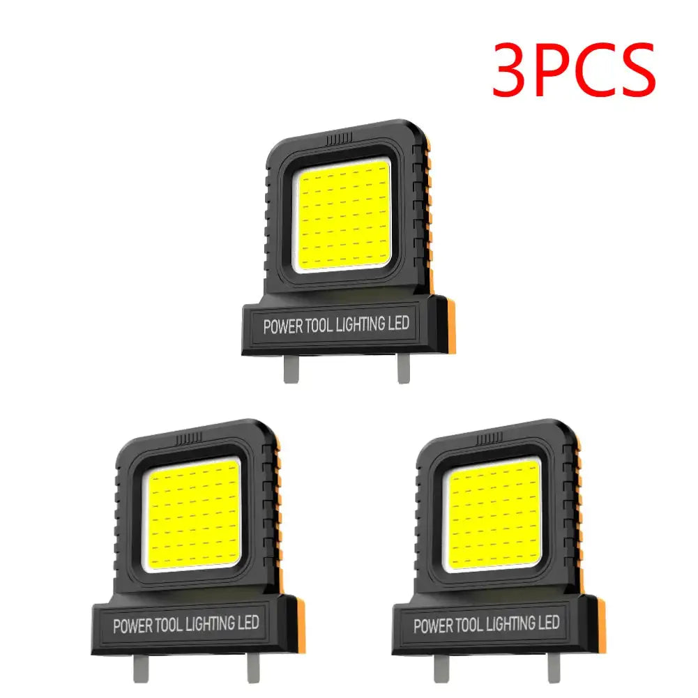 14W Portable Mini Pocket Work Light Two Modes For Camping 3PCS Orange