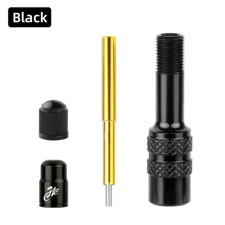 Deemount Fork AV Valve Extender &ndash; Durable Aluminum Alloy Design BLACK / CHINA