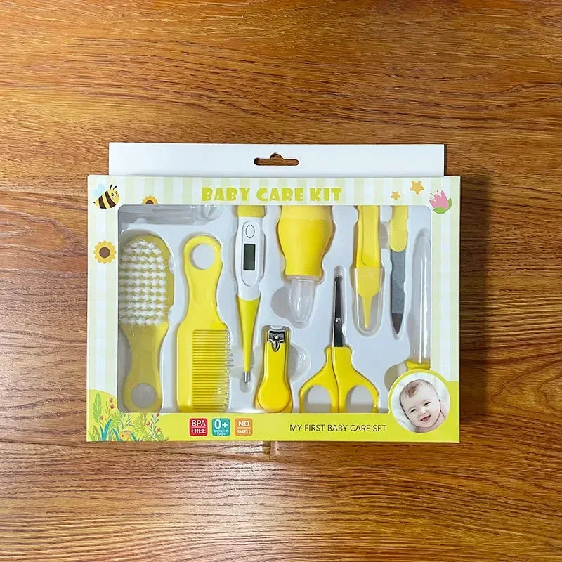 Baby Care Essentials Kit &ndash; Complete 10 Piece Health Grooming Set Yellow