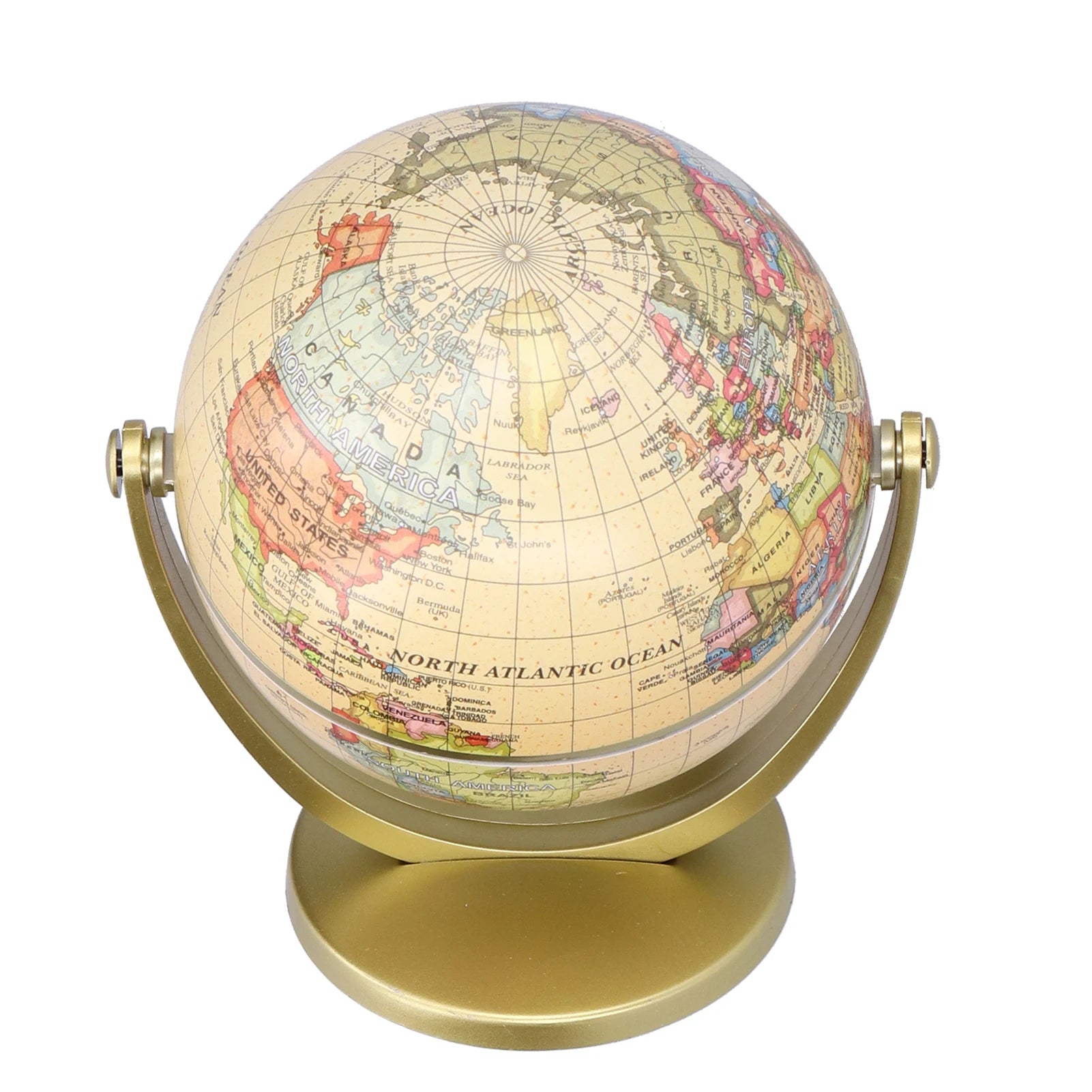 Mini World Map Globe English Edition &ndash; Rotating Globe