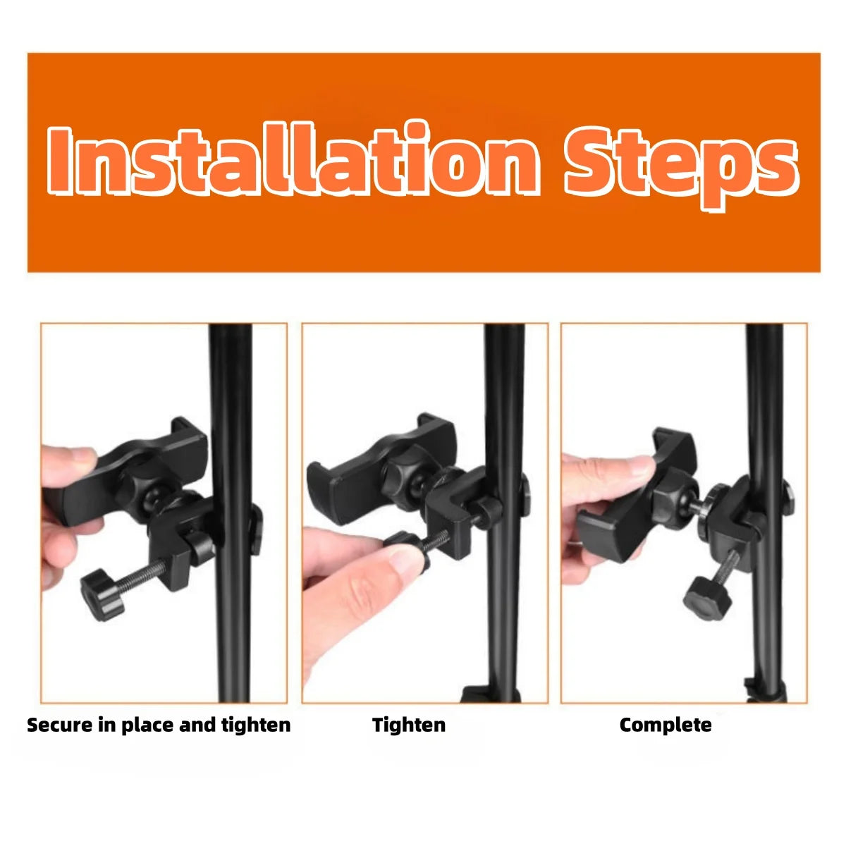 Phone Mic Stand Holder - 360 Degree Rotation Mount Bracket