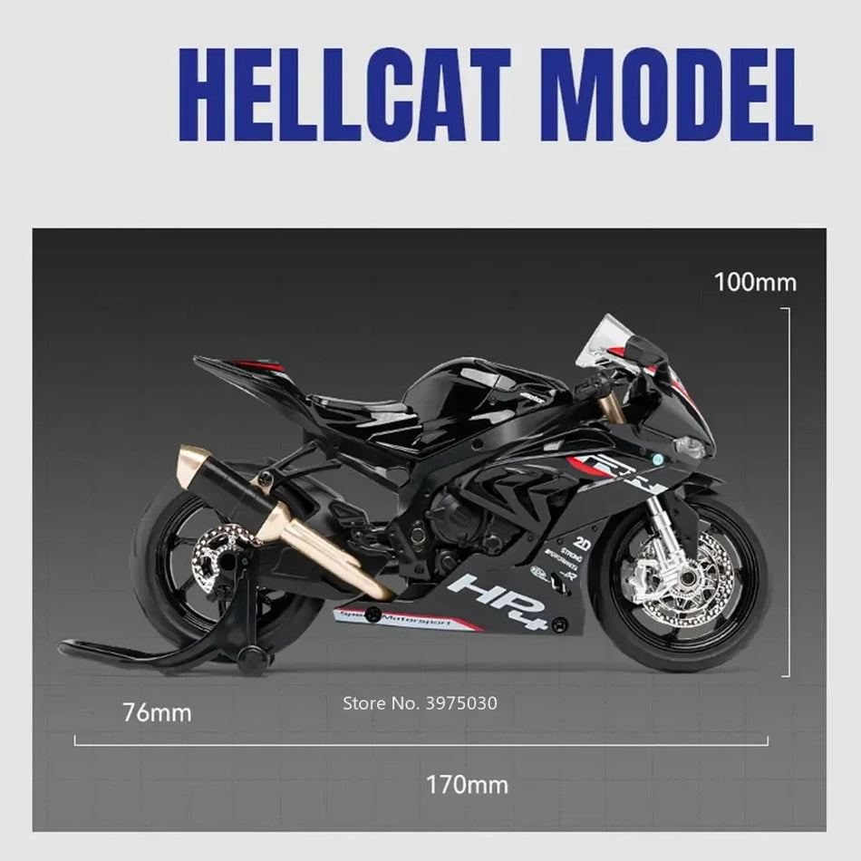 Model de motocicletă din metal turnat cu direcție pe roata din față pentru Honda CB400F HP4