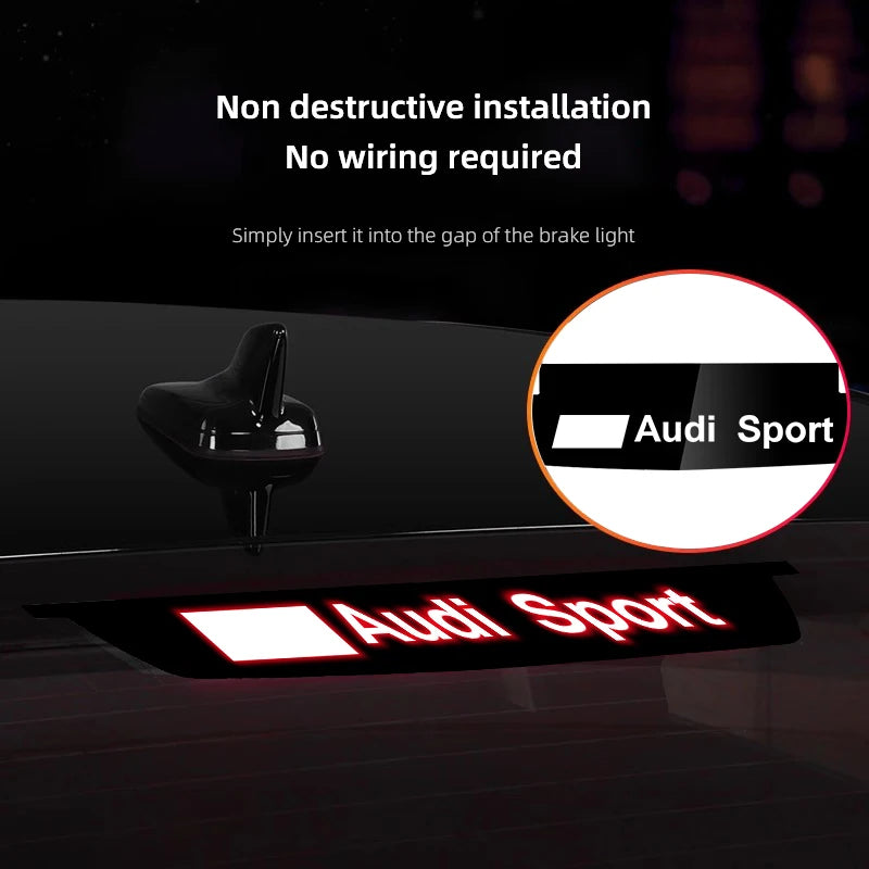 Car High Mounted Stop Lamp Stickers &ndash; Custom Fit For Audi S Line Brake Lights