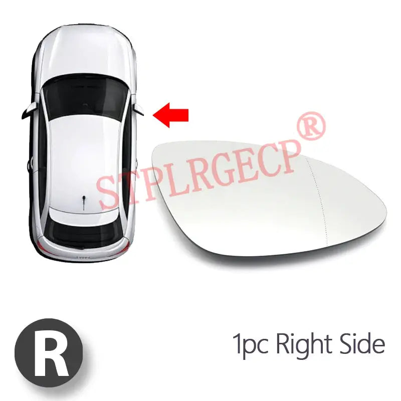 Passenger Rearview Side Mirror Lens Door Wing Mirrors Glass with Heating for Porsche Cayenne 958 92A Pre-facelift 2010-2014 by InterCyprus Trading Ltd