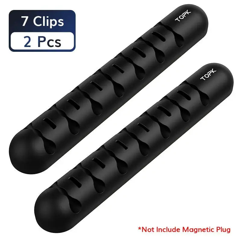 TOPK L35 Cable Organizer Magnetic Plug Box Silicone Cable Winder Flexible Cable Management Clips for Mouse Earphone by InterCyprus Trading Ltd