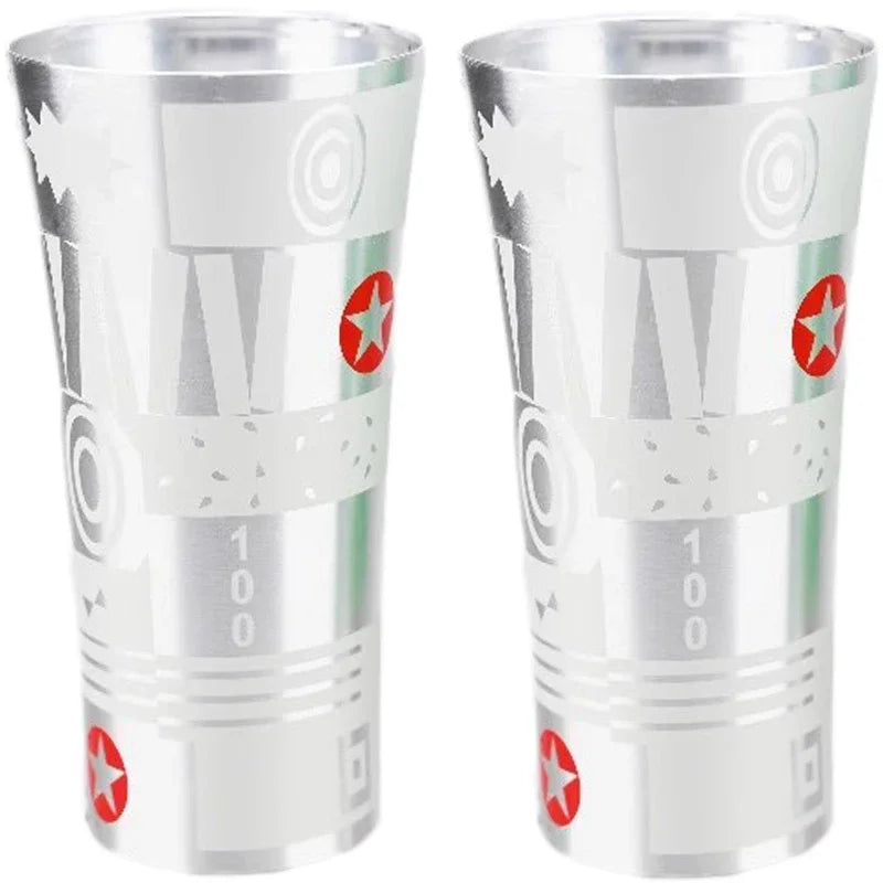 Color Changing Aluminum Beer Cup - Hammered Travel Mug C-2Pcs / 360ml