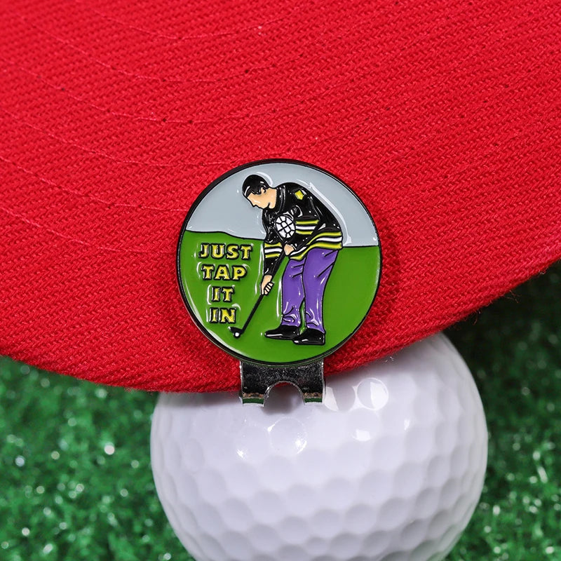 Divertente marcatore per palline da golf a cartone animato con clip magnetica in metallo per cappello