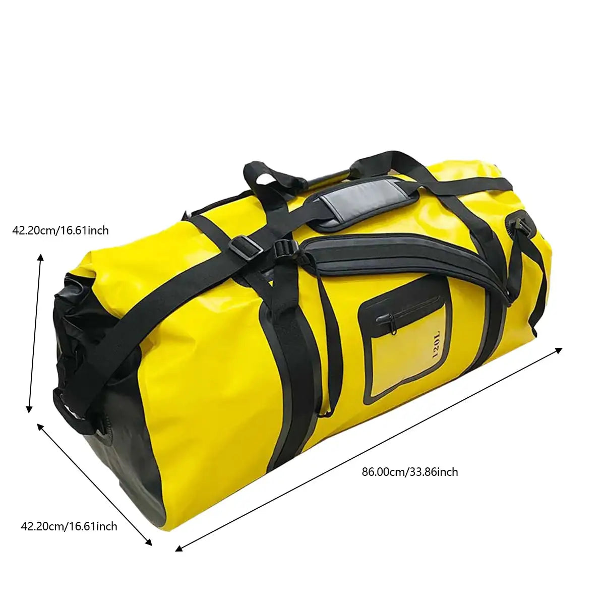 Soyavision Y-MC0076 Waterproof Dry Bag &ndash; Ultra-Durable Outdoor Storage 120L Yellow