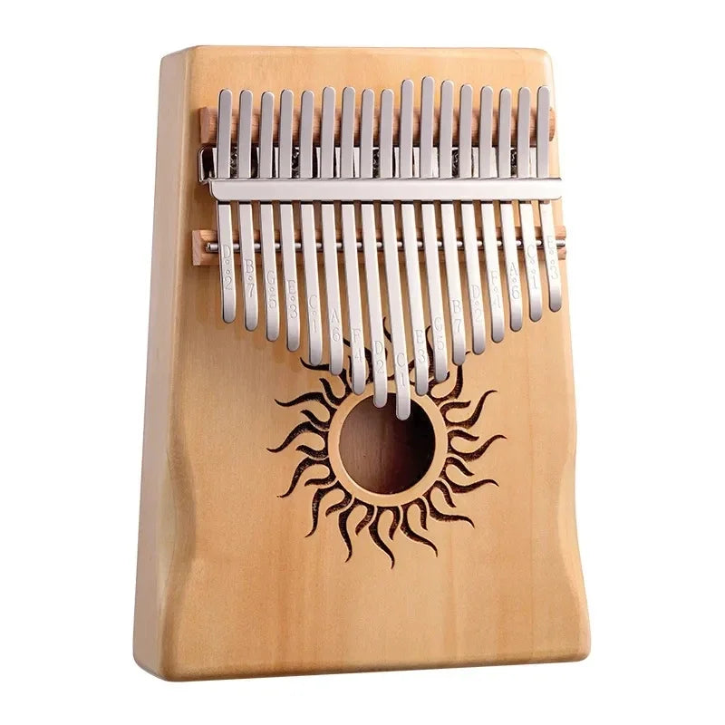 Javorová kalimba, thumb piano s 21 klávesami, přenosná dřevěná mbira pro začátečníky