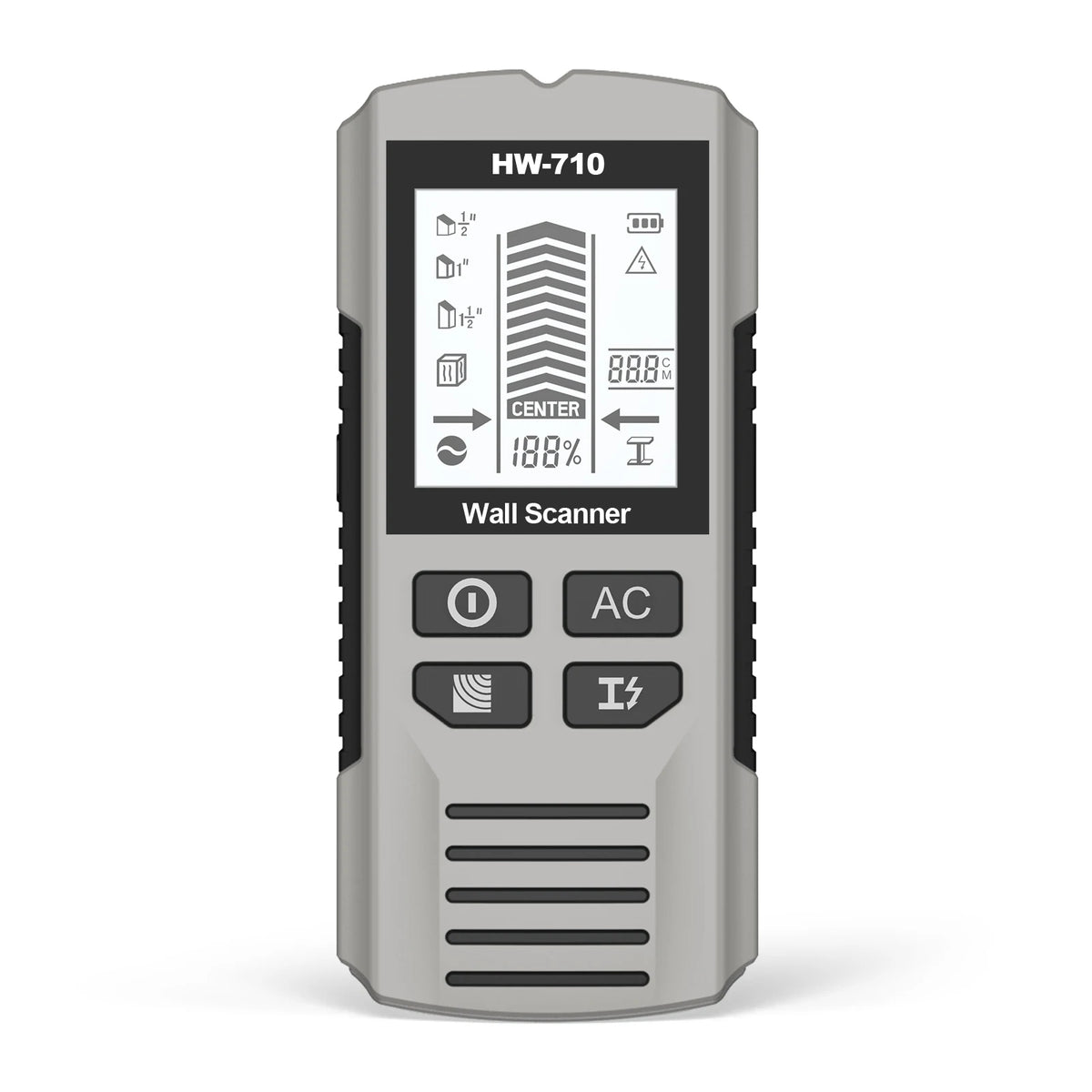 HW-710 Handheld Metal Detector &ndash; Six-In-One Wall Detector WHITE