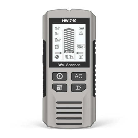 HW-710 Handheld Metal Detector &ndash; Six-In-One Wall Detector WHITE