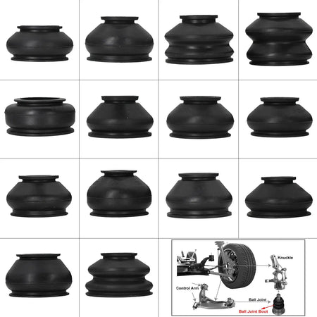 14x Multipack Universal Car Suspension Steering Ball Joint Rubber Dust Boot Cover Track Tie Turn Rods Ends Set Parts Accessories by InterCyprus Trading Ltd