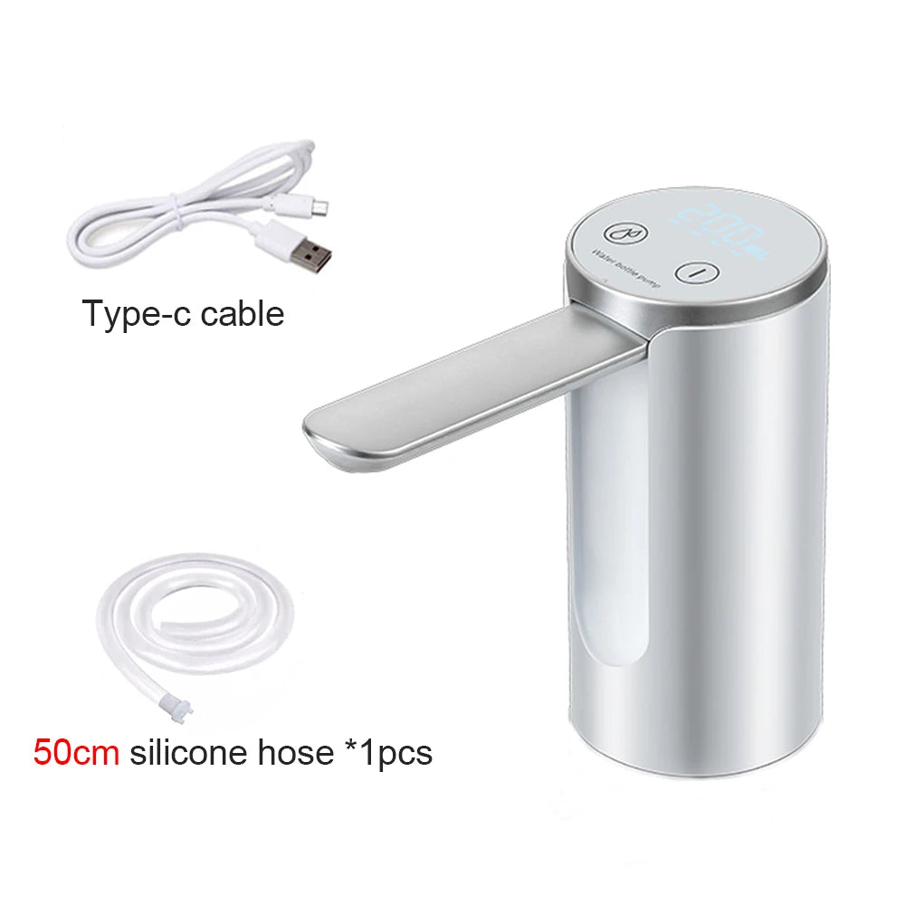 Electric Water Gallon Pump &ndash; Rechargeable Desktop Dispenser White