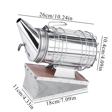 Bee Hive Smoker with Heat Board &ndash; Easy Beekeeping Tool