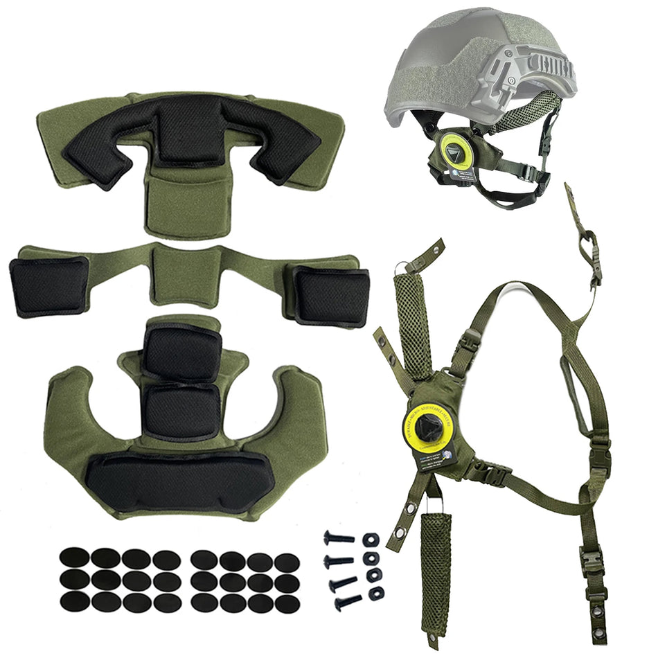 Sistema di sospensione del casco tattico con schiuma memory e laccio regolabile