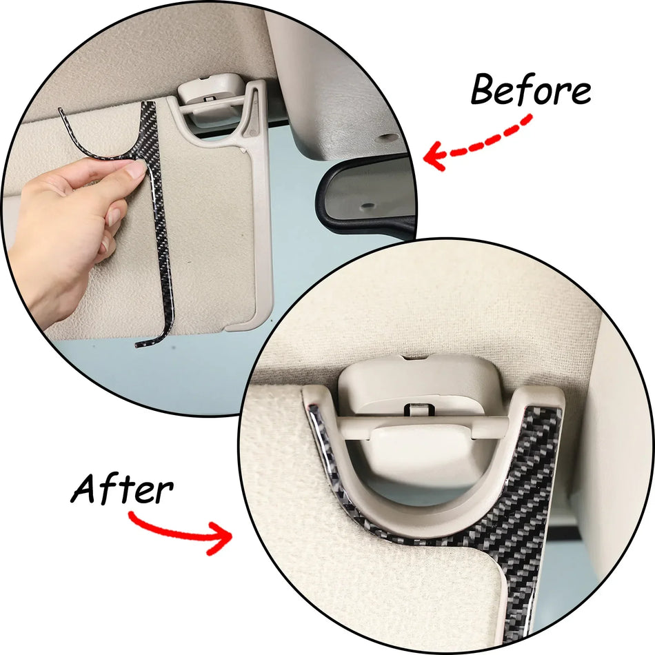 Hummer H2 senčnik panel nalepka s mehkim ogljikovim vlaknom za 2003 do 2007, lahka notranja zaščita