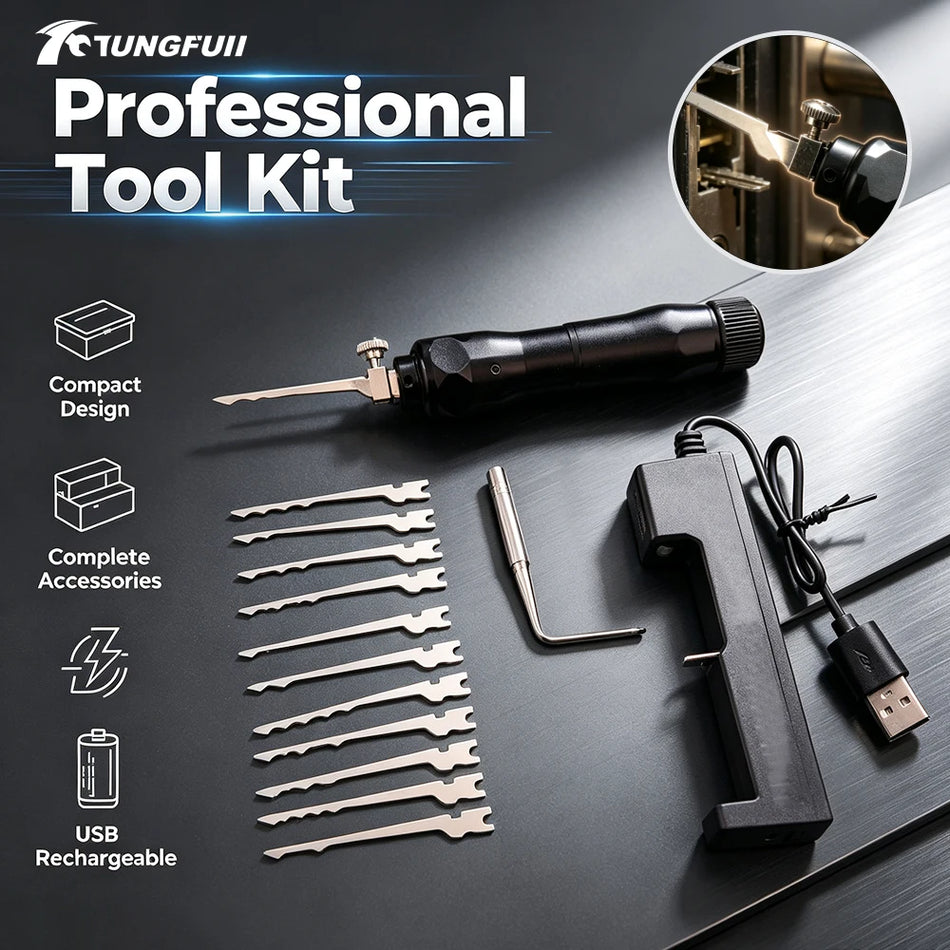 Rechargeable Electric Lock Pick Set For Professional Locksmith Kits