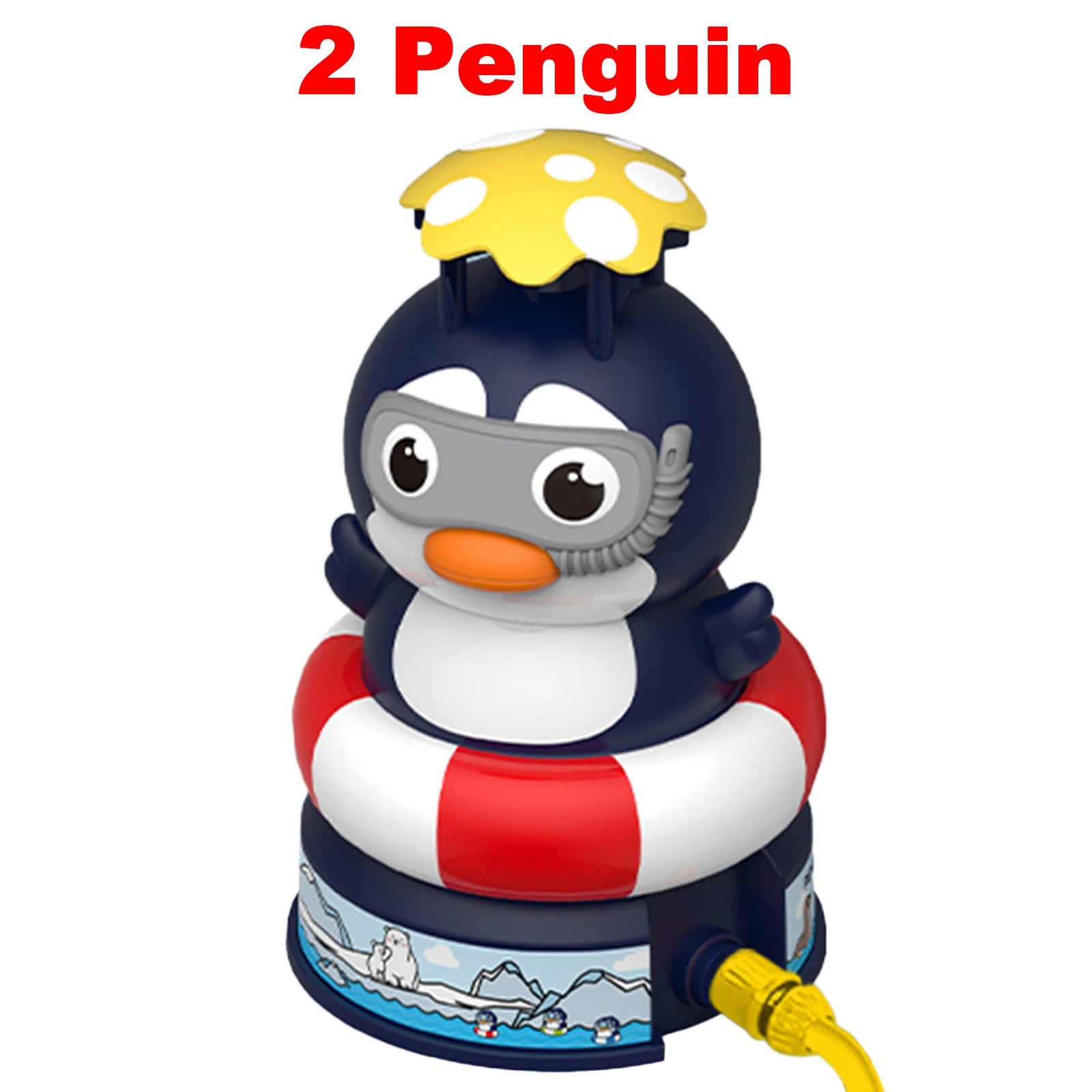 Cartoon Frog Water Sprinkler Toy &ndash; Rotating Spray Action 2 Penguin