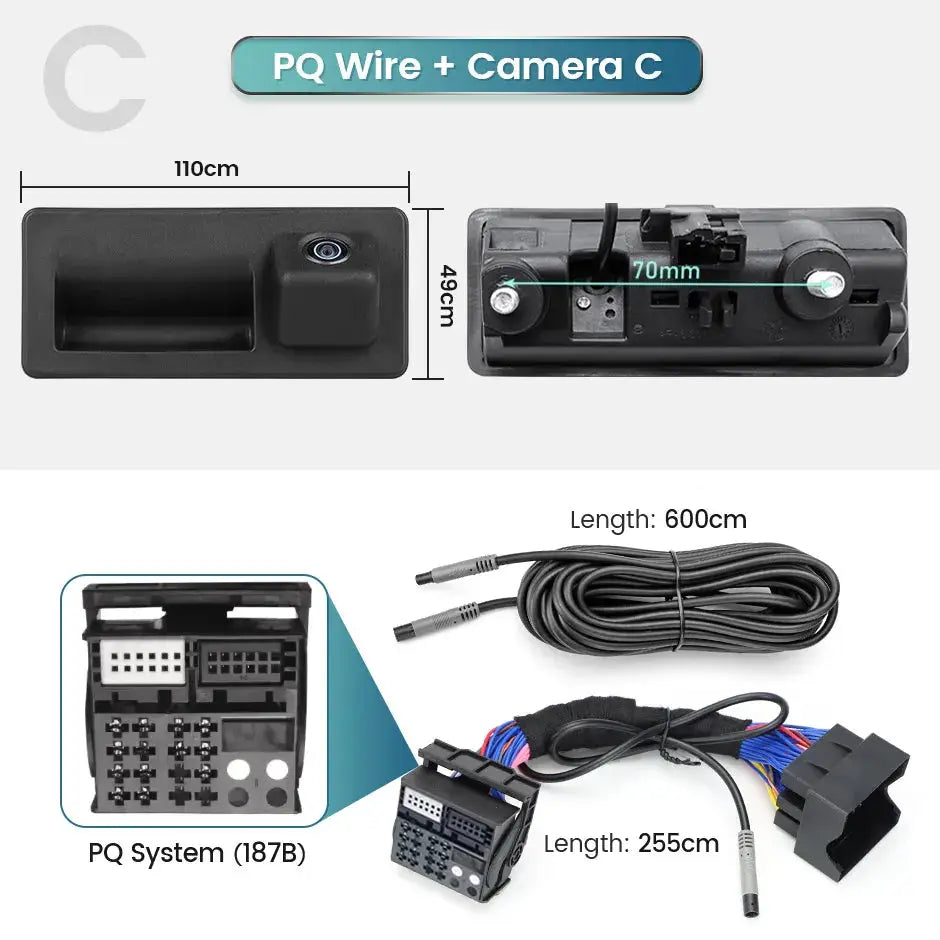 Canbus Reversing Camera With Dynamic Trajectory Lines For Audi VW A3 A5 Q5 A7 Passat Golf Tiguan Jetta by InterCyprus Trading Ltd