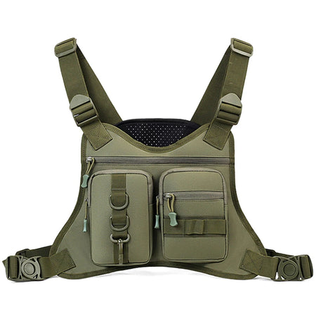 Tactical Molle Front Chest Rig Vest Bag &ndash; Adventure Ready Green