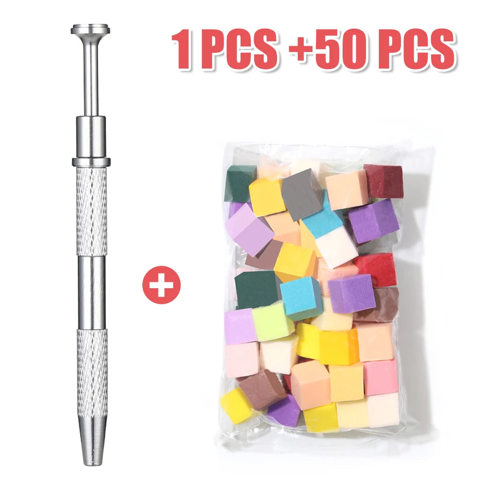 YIKOOLIN 50Pcs Nail Sponges &ndash; Includes Grabbing Pen A