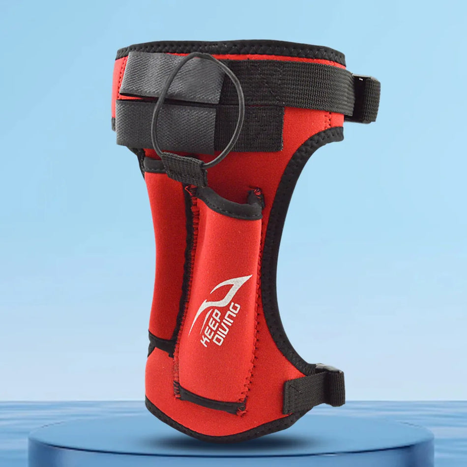 Portacoltelli da immersione in neoprene con fasce per gamba, tasca regolabile
