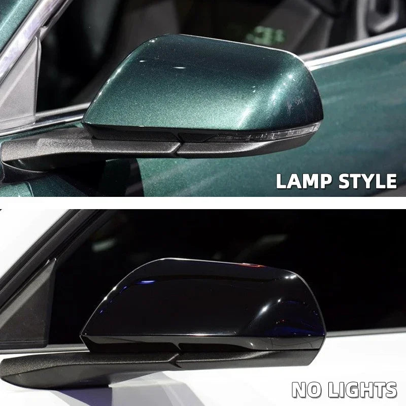 Crni karbonski vlaknasti poklopci retrovizora u stilu roga Mustang 2015-20