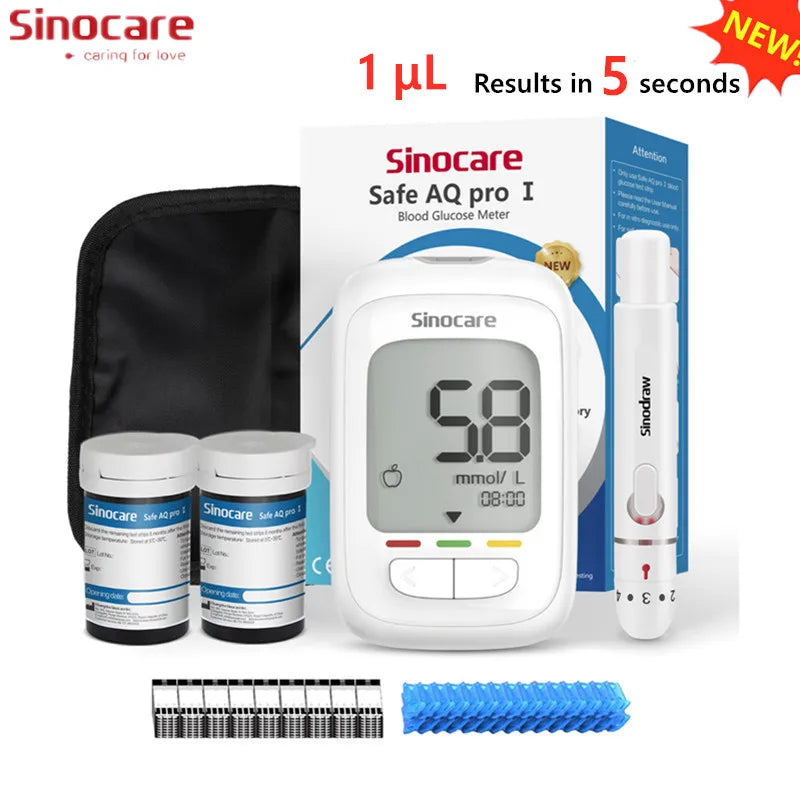 Kit de măsurare a glucozei din sânge Sinocare Safe AQ Pro I Glucometru