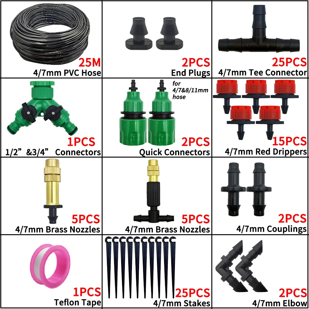 Oasis 5-50M Automatic Garden Micro Drip Irrigation System for Potted Plants KIT001-25M-A