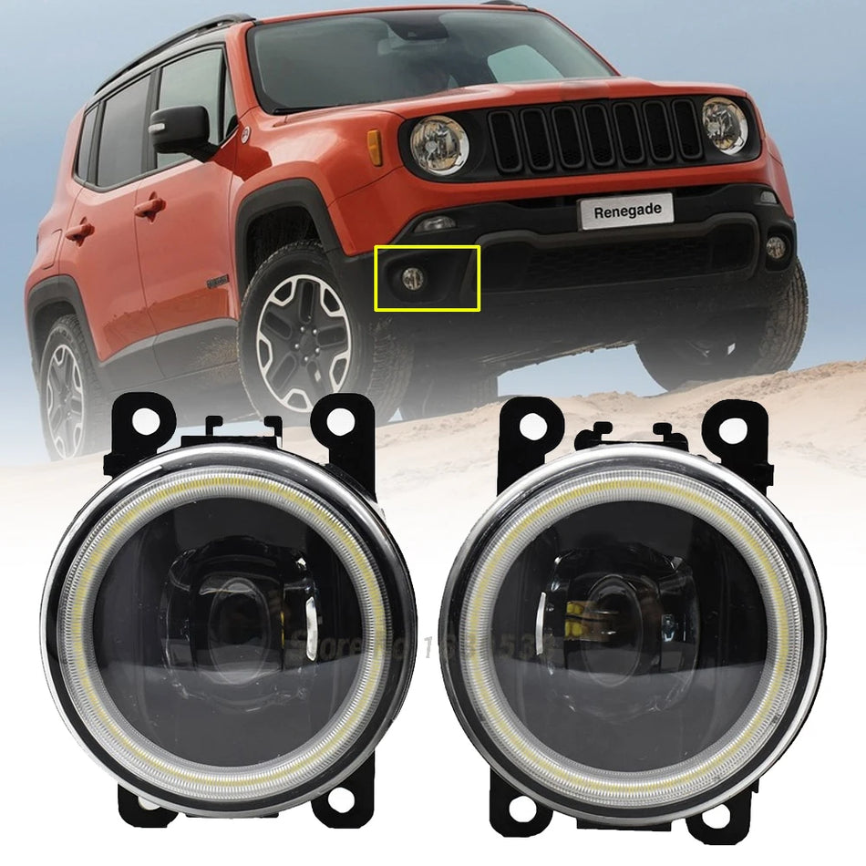 LED eņģeļa acs miglas lampa Jeep Cherokee KL 2014-2016, Renegade BU 2016-2018