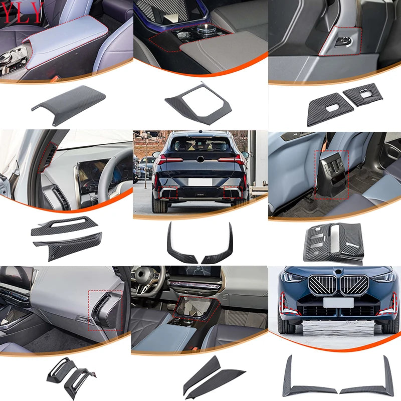 ABS-hiilikuitu kojelaudan konsolipeite BMW X3 G45 varten