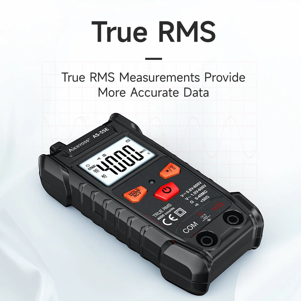 Aicevoos AS-55EB Automatic Smart Digital Multimeter &ndash; True RMS Auto Range Voltage Tester