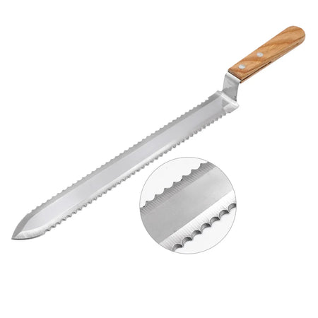 Honey Cutting Knife Wooden Handle &ndash; Stainless Steel Blade Double sided tooth