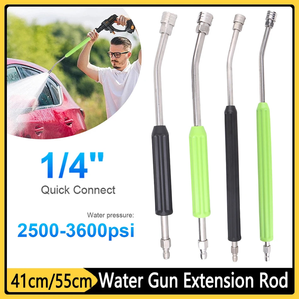 High-Pressure Car Wash Gun Extension Rod - Stainless Steel Jet Washer Lance