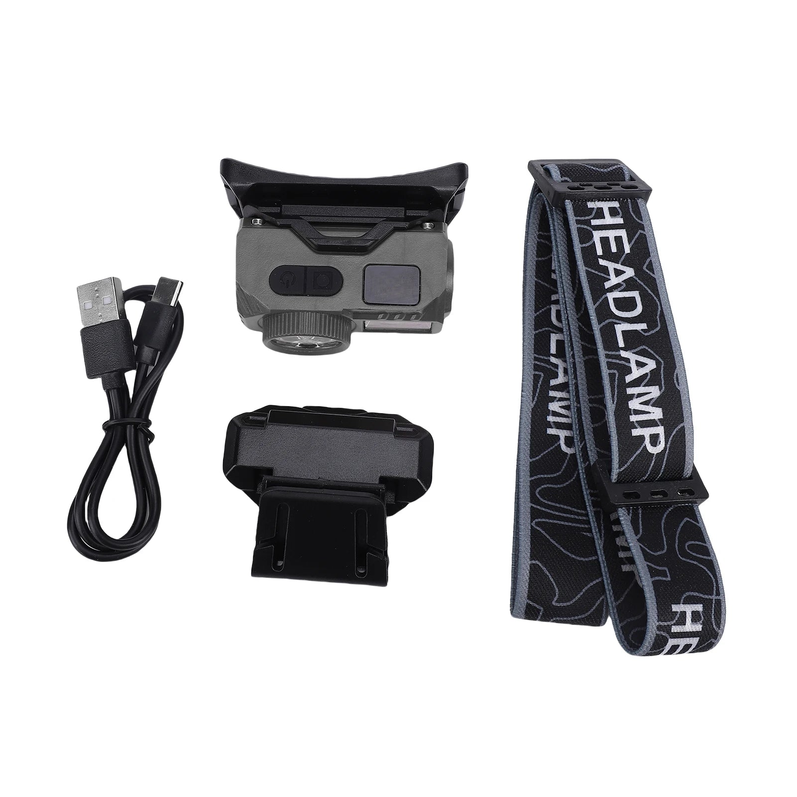 LIXADA Rechargeable Headlamp - Motion Sensor Display black
