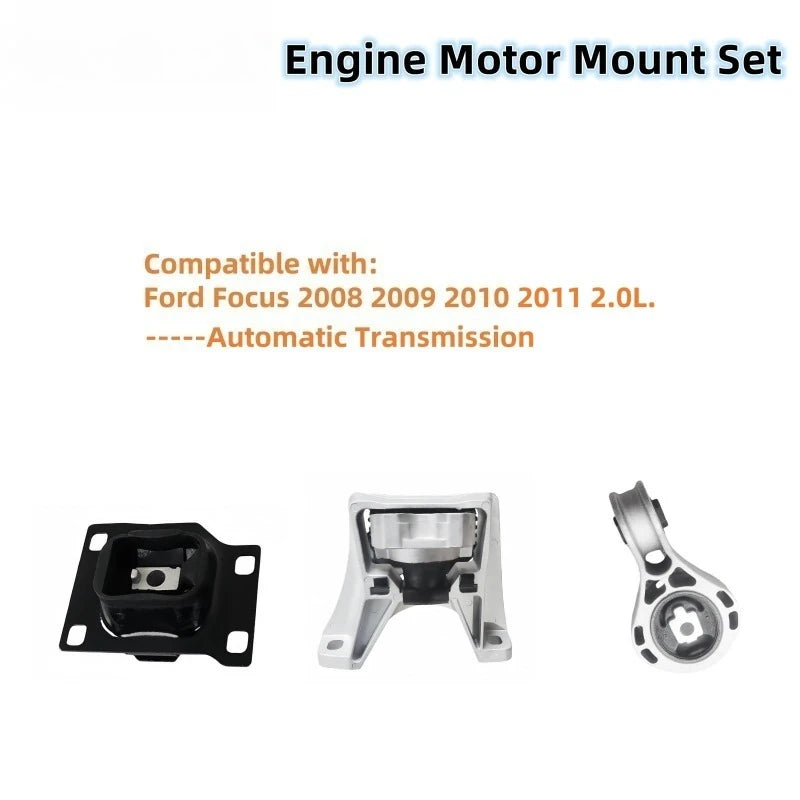 3 Piece Engine And Transmission Mounts For Ford Focus 2004-2011