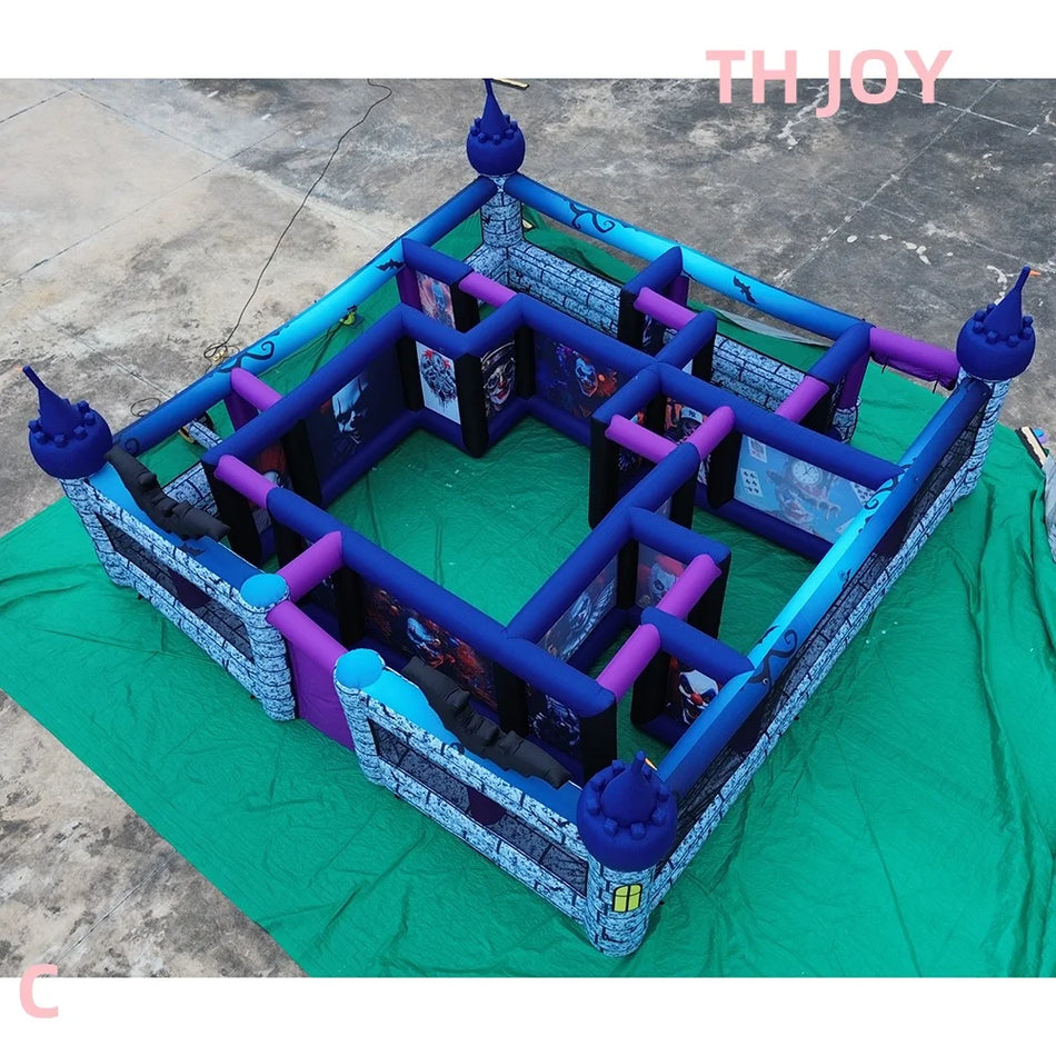 8x8μ Εξωτερικό Φουσκωτό Σπίτι Φαντασμάτων Λαζερ Τάγκ Μαζέ