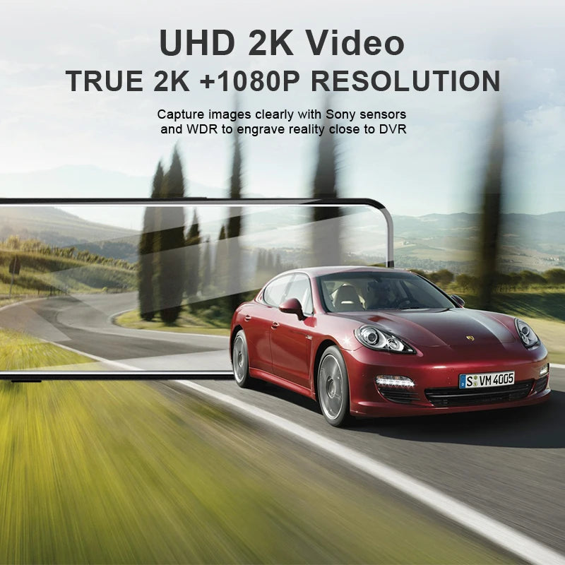 ACCEO A45 CAR DVR &ndash; 11.28 Inch Touch IPS 2.5K Rear Camera