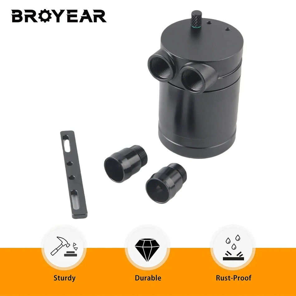 Universal Aluminum Oil Catch Tank With AN10 Threads For Car Engines by InterCyprus Trading Ltd