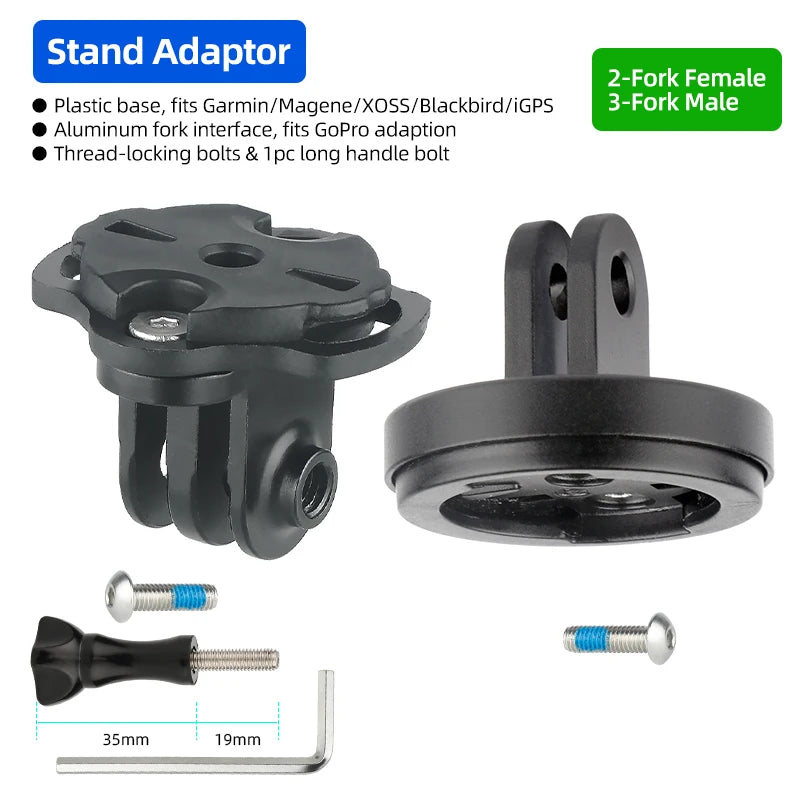 Bike Computer Bracket Adaptor &ndash; Durable Aluminum Alloy Design 3Plug M 2Plug F GM / CHINA