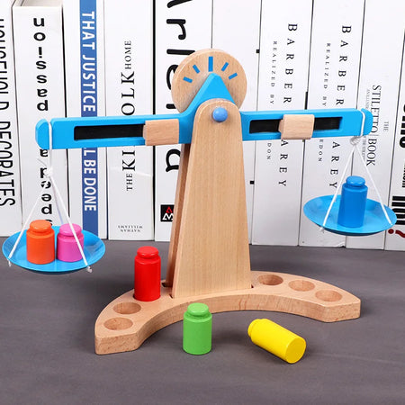 Montessori Math Balance Scale Toy &ndash; Wooden Learning Tool